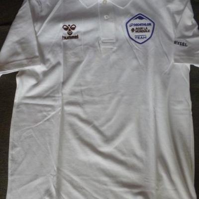 Polo blanc DECATHLON-AG2R-LA MONDIALE 2024 (taille M)